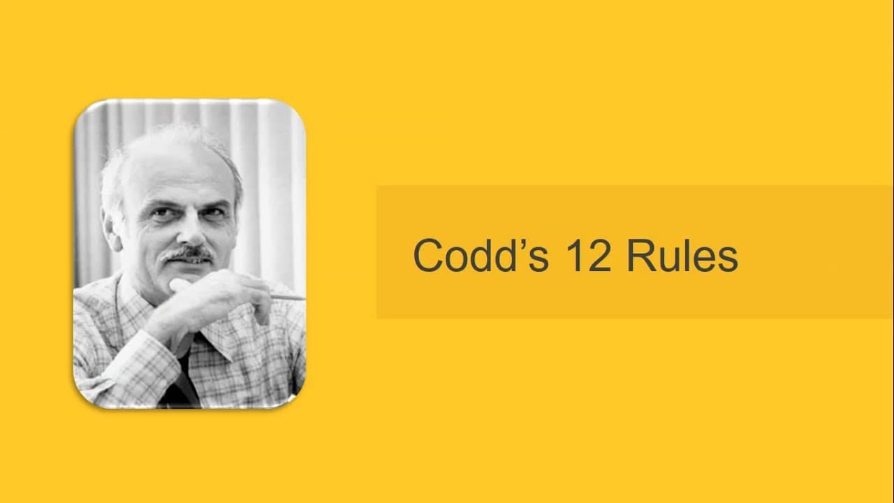 Penjelasan Edgar F. Codd's 12 Rules